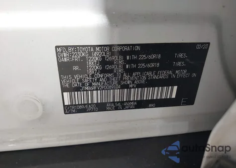 2023 Toyota Rav4 Hybrid Xle Premium from USA, damaged, VIN JTMB6RFV2PD089104